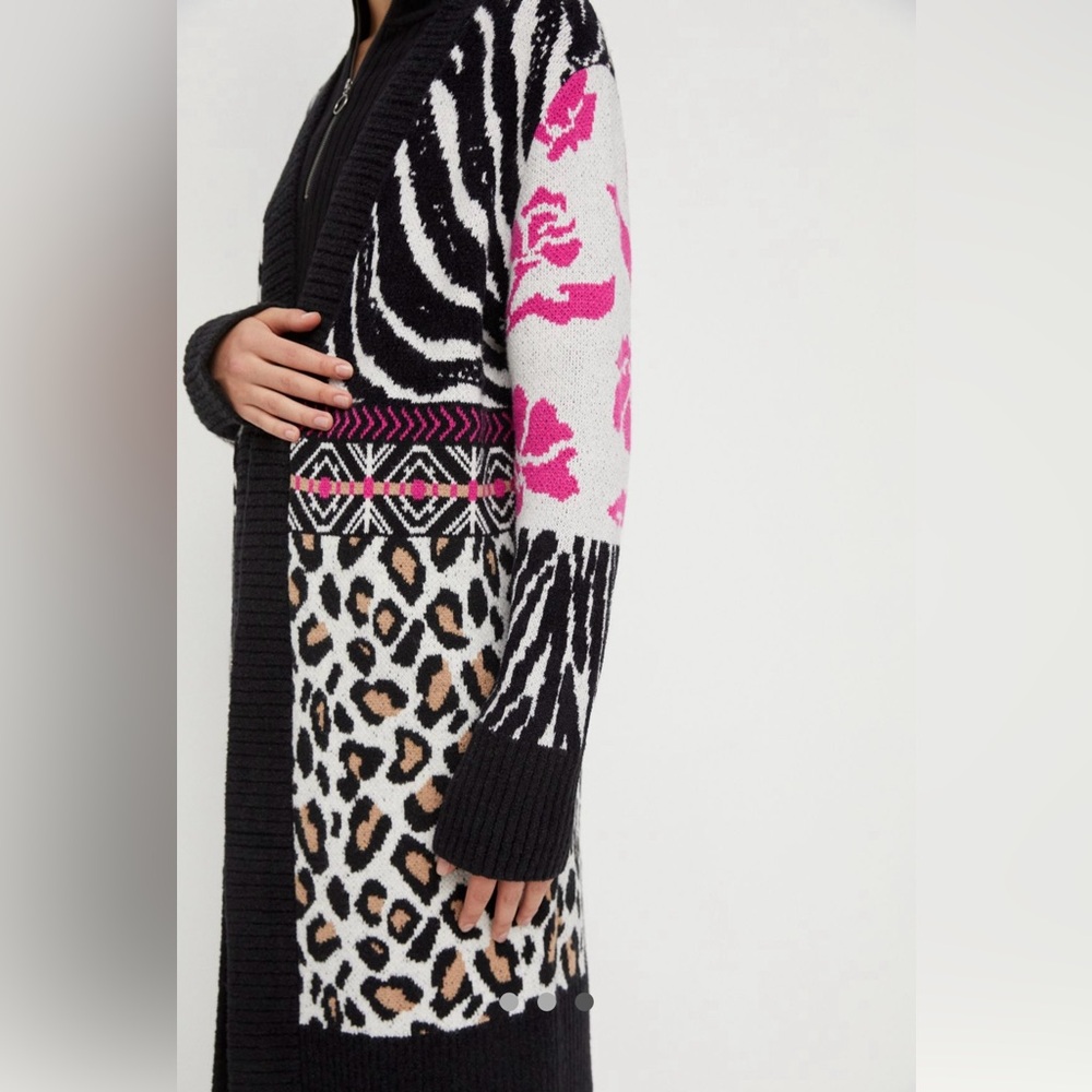 Maeve Animal Print Long Cardigan